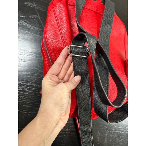 Guess- Red Cream Black- Mini Backpack Purse- National Champ League- preowned - Picture 11 of 11